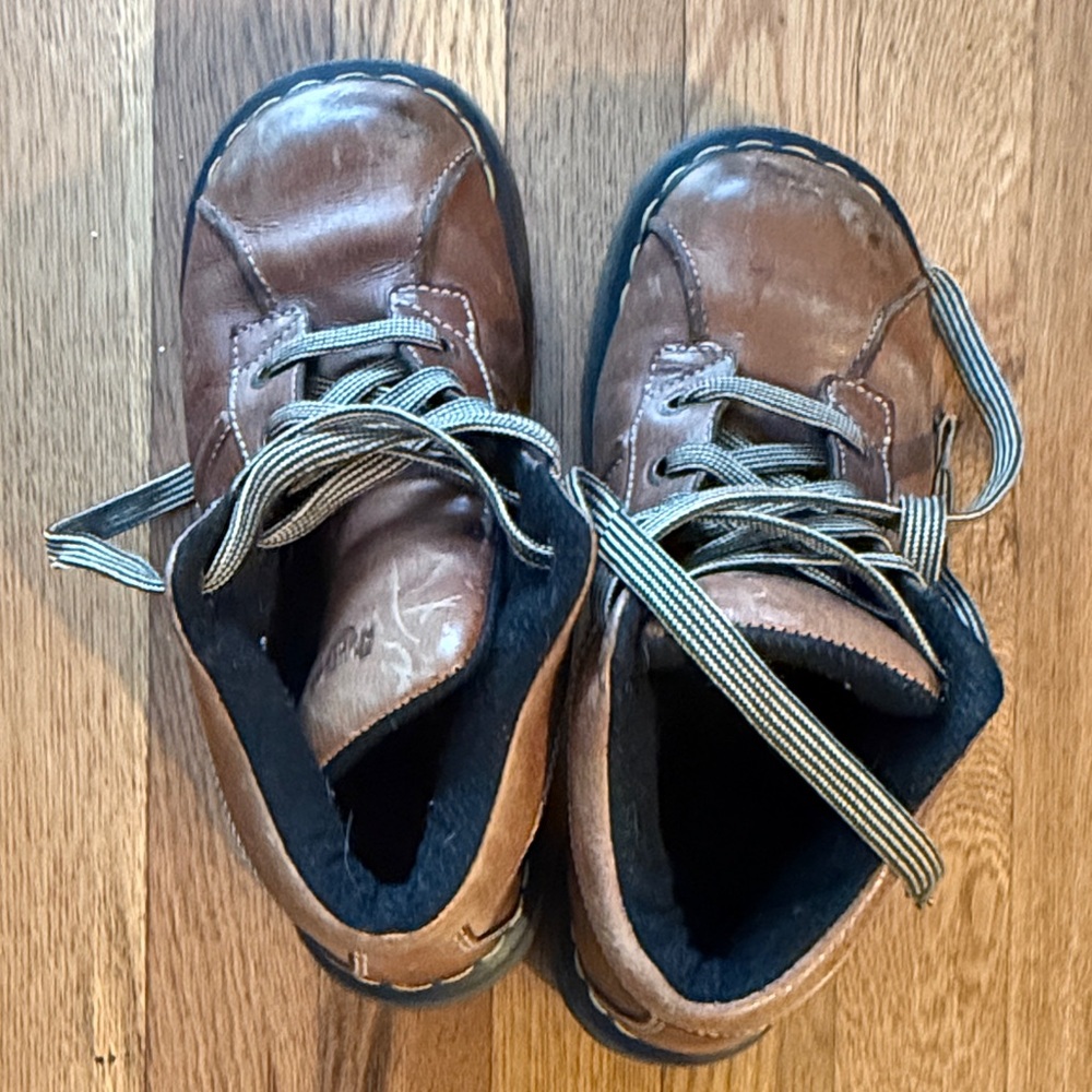 Dr. Martens 2C01 Y2K Vintage Chunky Brown Leather Ankle Boot, Size 8 US M